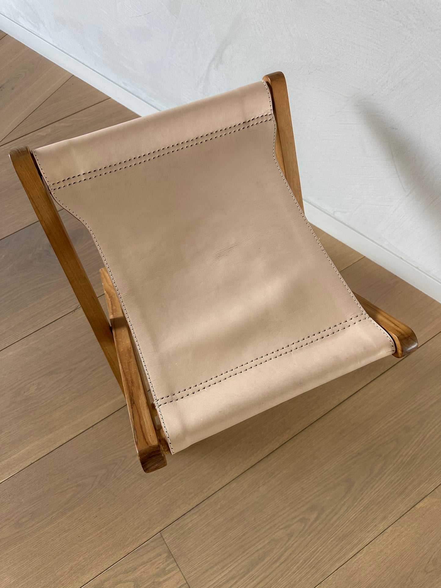 Leather & Oak Stool