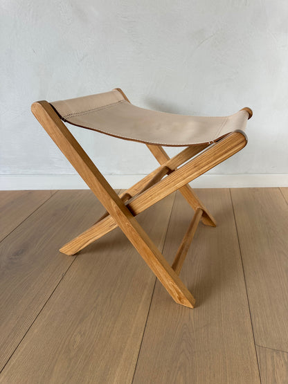 Leather & Oak Stool