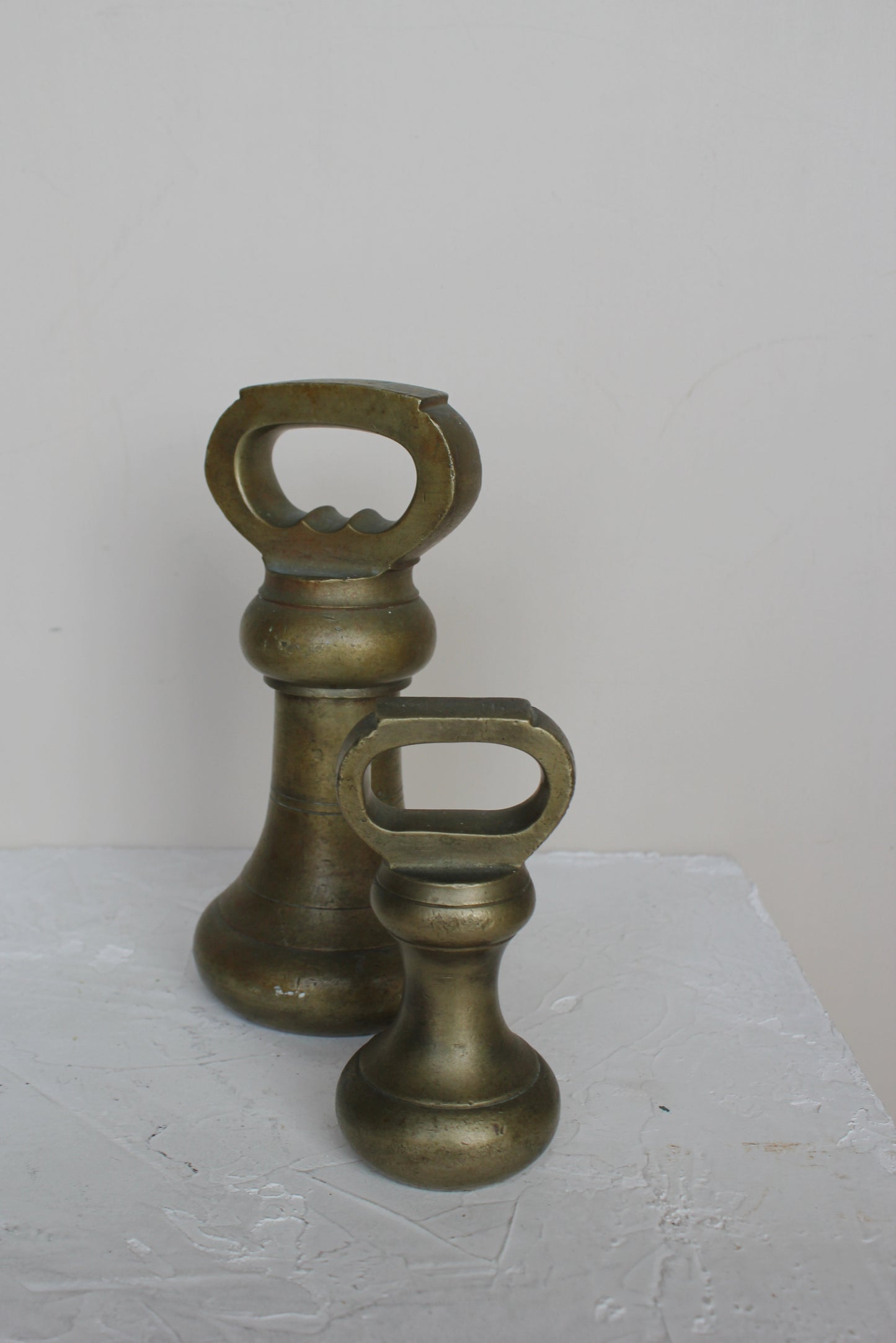 Pair of Brass Bell Weights – Paperweights / Door Stops