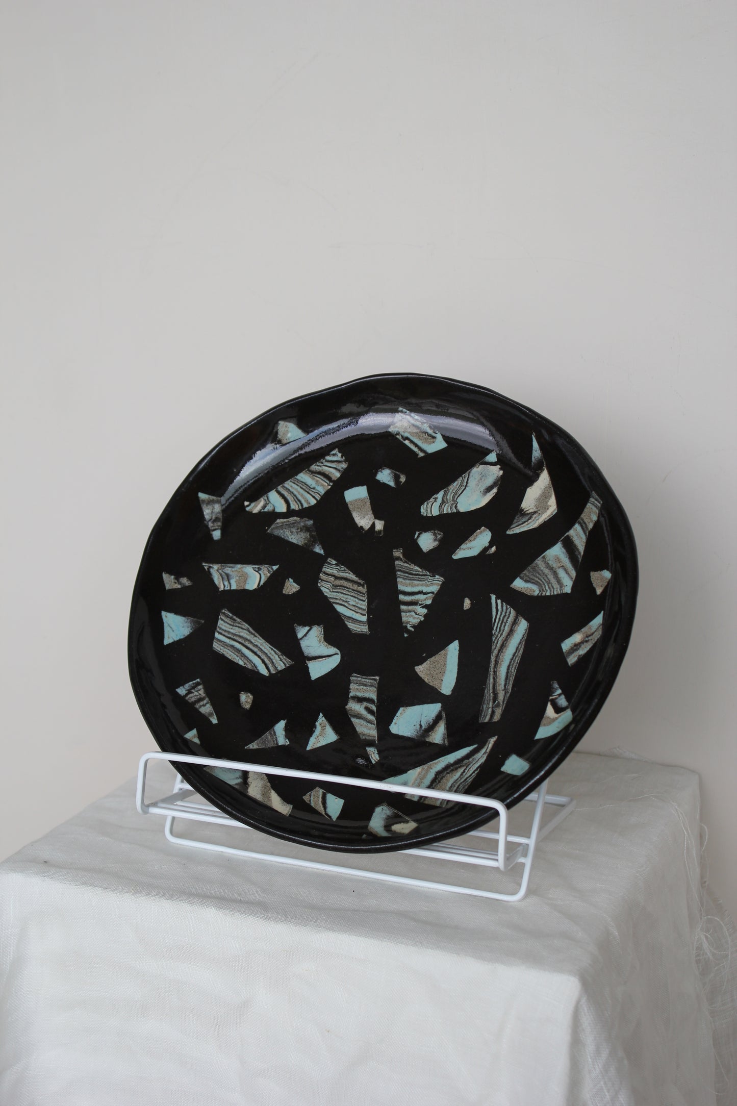 Black Mosaic Plate – by Lil Ceramics