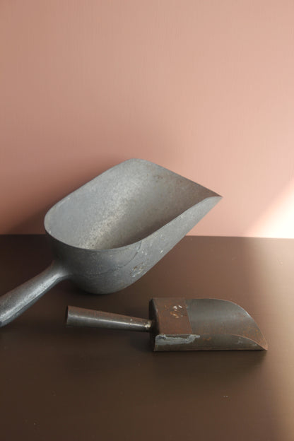 Vintage Metal Scoops – Pair (Large & Small)