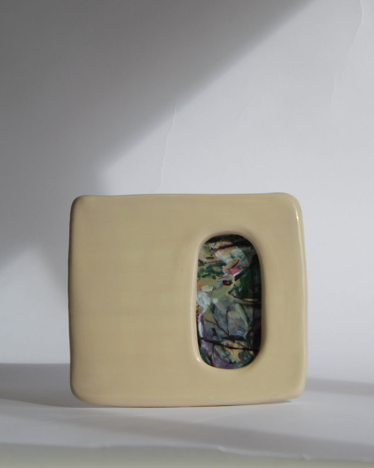 Handmade Ceramic Wall hung Frame | Latte | Studio Unknown