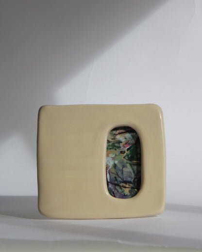 Handmade Ceramic Wall hung Frame | Latte | Studio Unknown