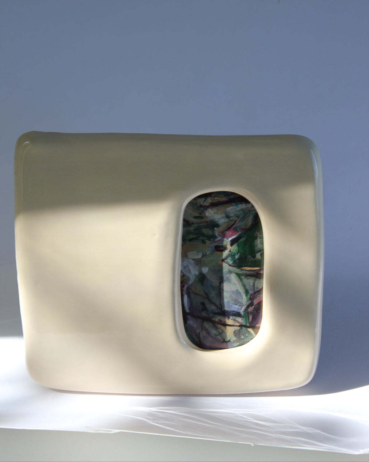 Handmade Ceramic Wall hung Frame | Latte | Studio Unknown