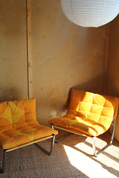 Pair of Swedish Lounge Chairs by Möbelmontage