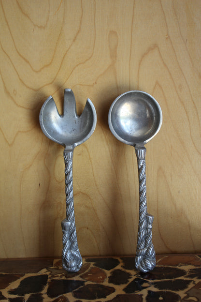 Vintage Rope-Style Serving Servers