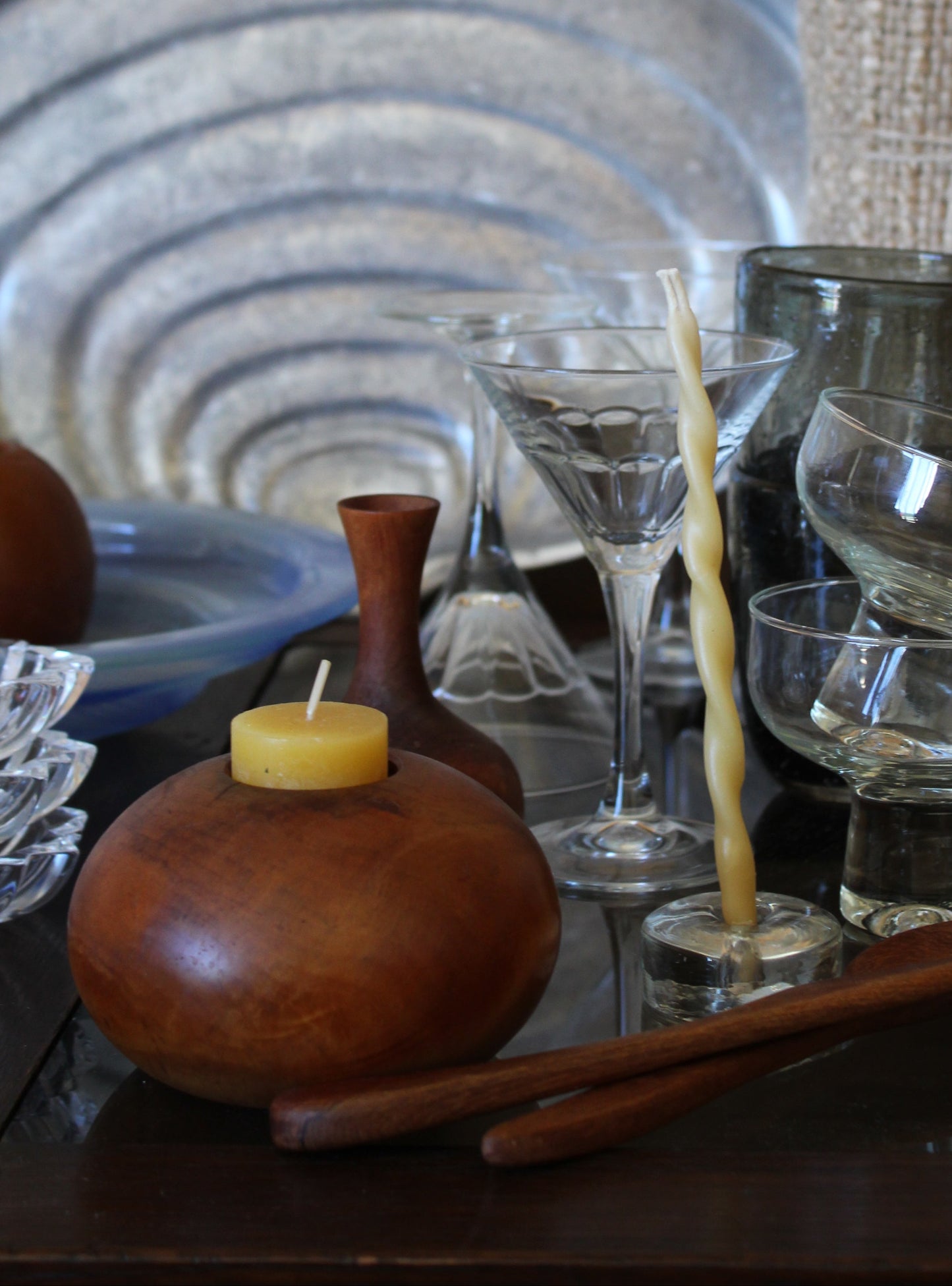 NZ Heart Rimu Candle Holder