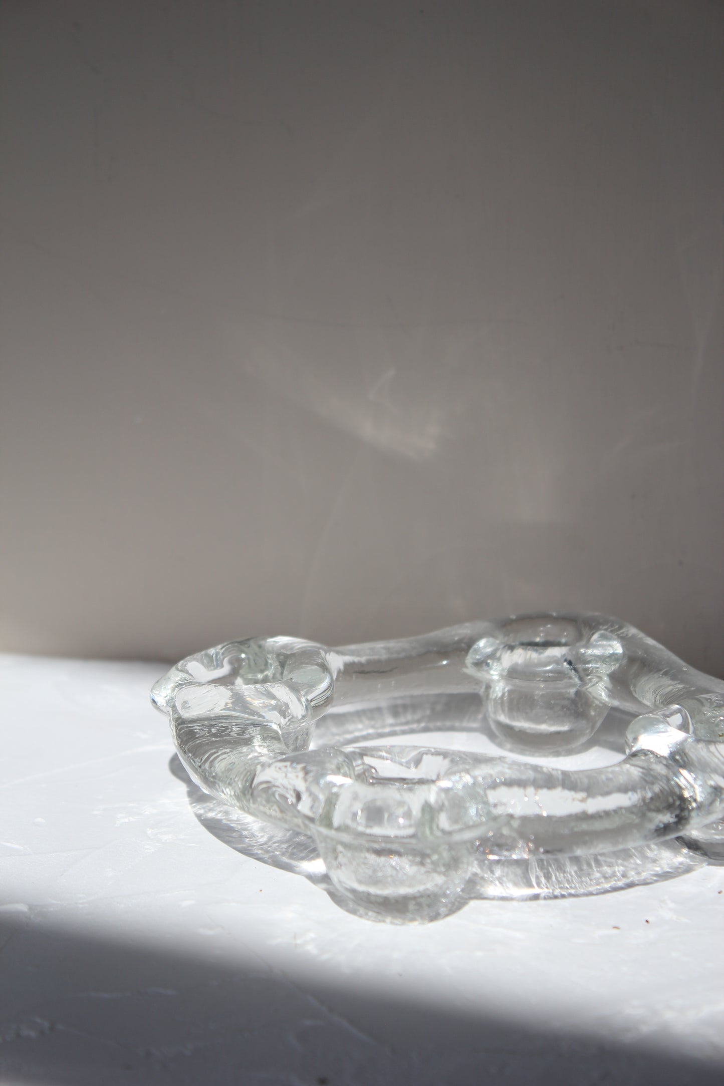 Pukeberg Ice Glass Candle Holder