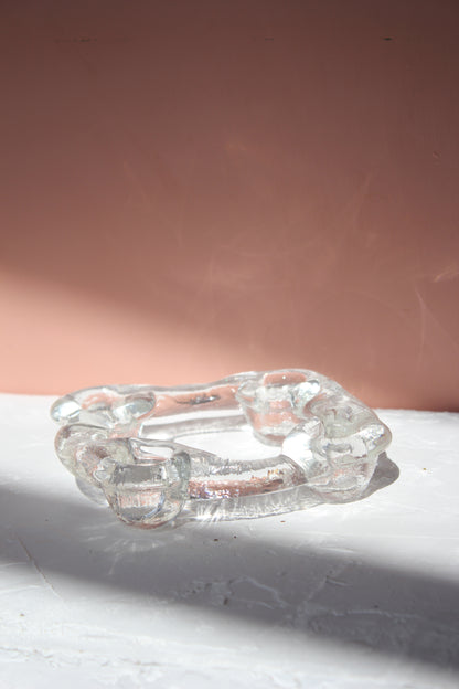 Pukeberg Ice Glass Candle Holder