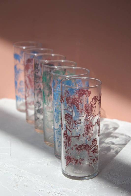 Arcadian Motif Glasses / Set of 6