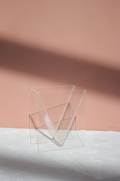 Small Perspex Geometric Vase