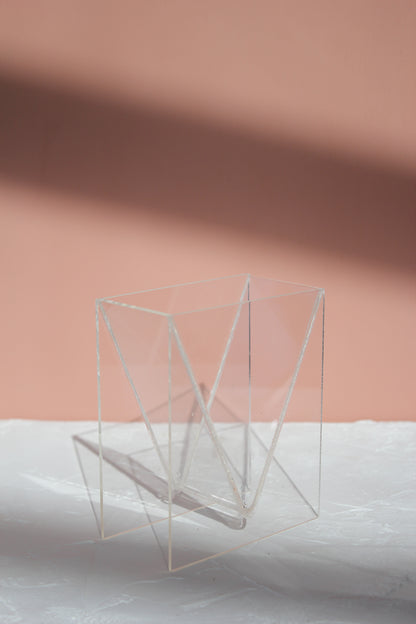 Small Perspex Geometric Vase