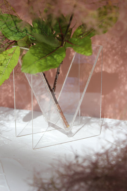 Small Perspex Geometric Vase