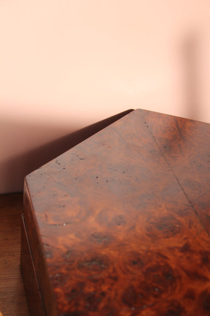 Octagonal Burlwood Box