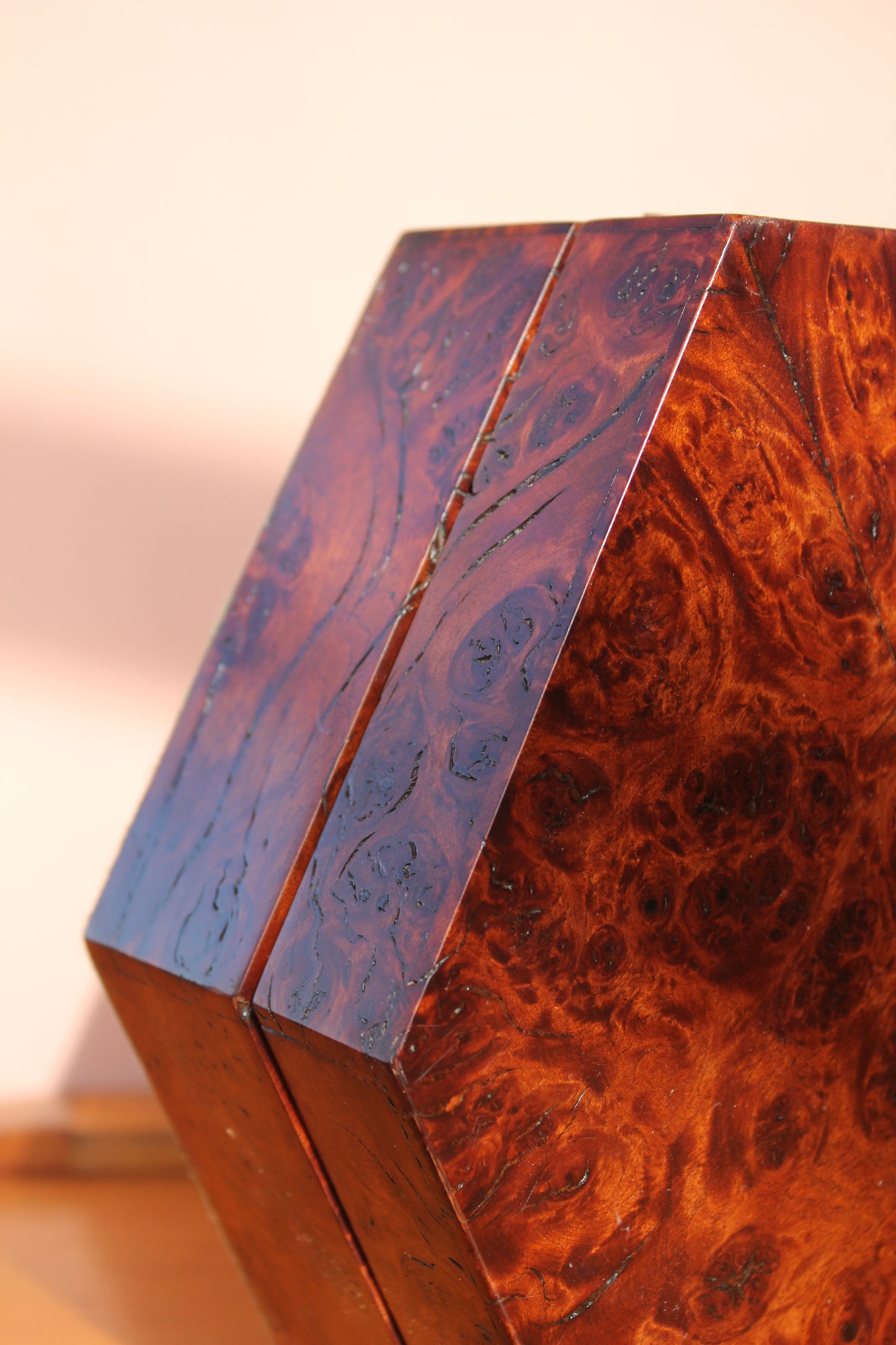 Octagonal Burlwood Box