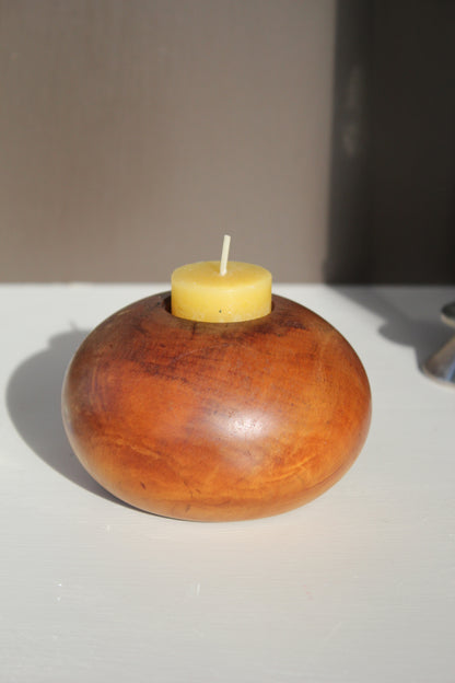 NZ Heart Rimu Candle Holder