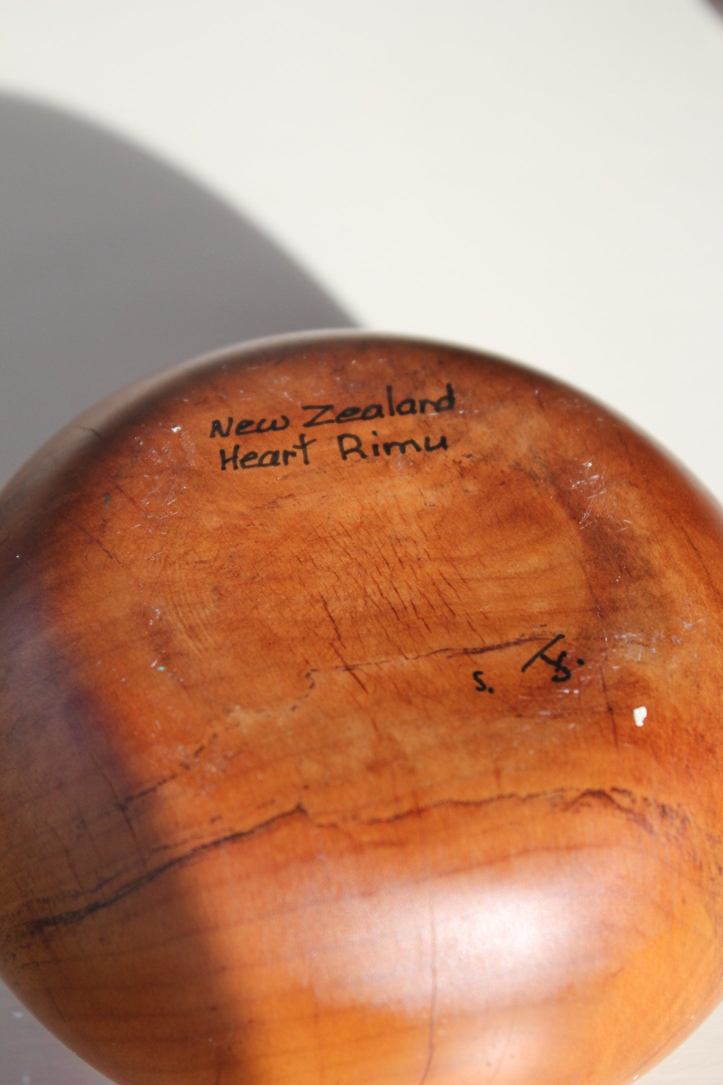 NZ Heart Rimu Candle Holder
