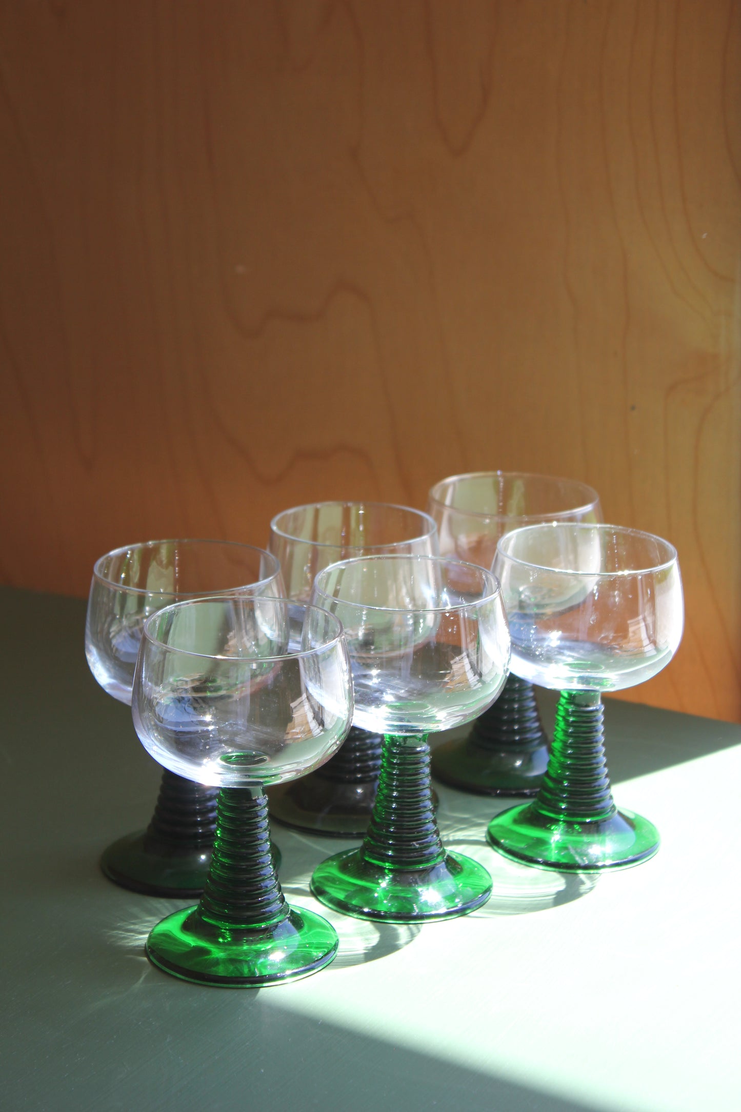 Luminarc Green Stem Roemer Wine Glasses (Sets of 4, 6 or 8)