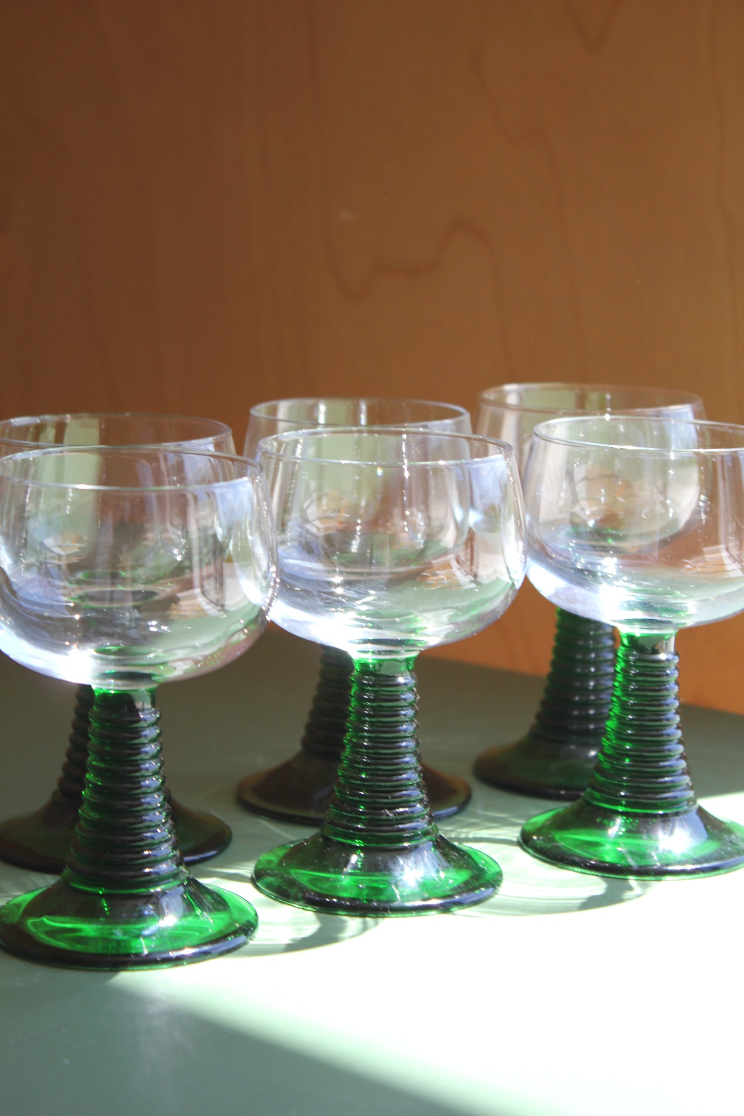 Luminarc Green Stem Roemer Wine Glasses (Sets of 4, 6 or 8)