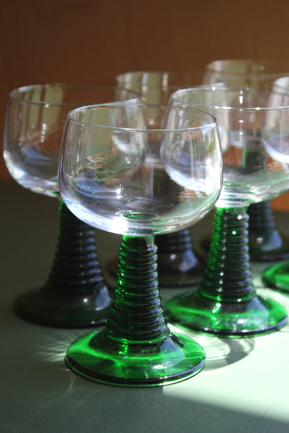 Luminarc Green Stem Roemer Wine Glasses (Sets of 4, 6 or 8)