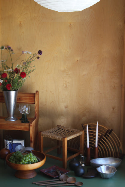 Large Vintage Turned Kauri Pedestal Bowl