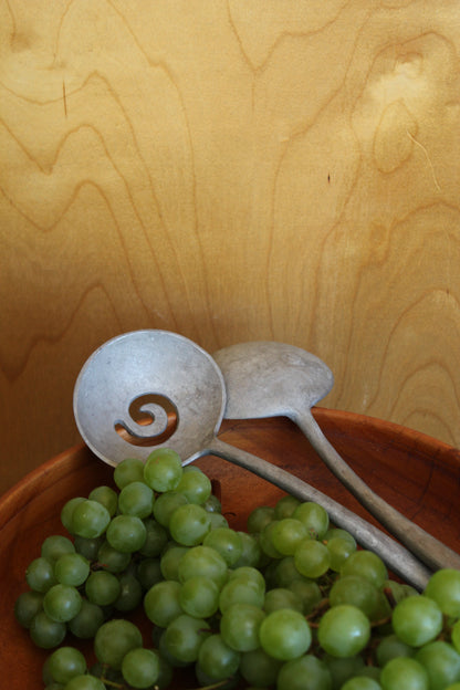 Vintage Metal Salad Servers (Pair)