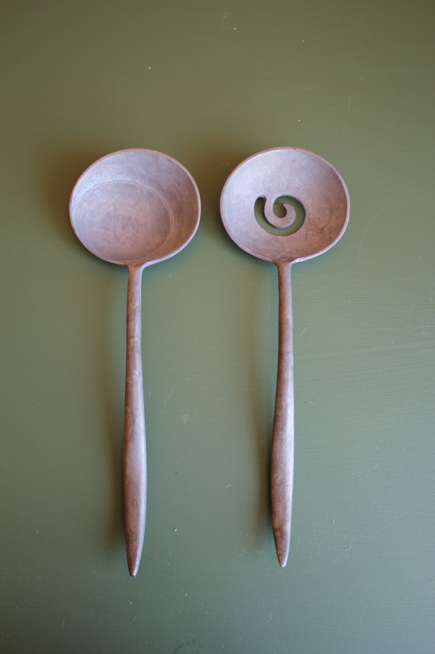 Vintage Metal Salad Servers (Pair)