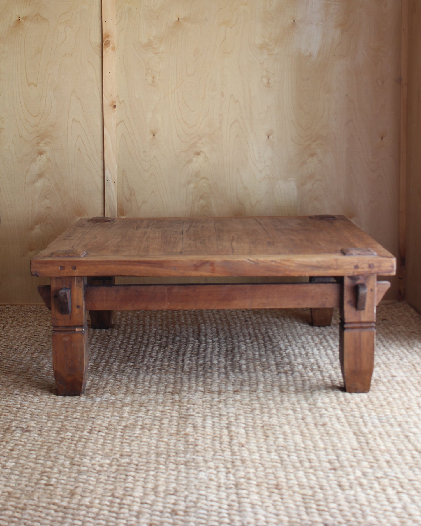 Brutalist Style Solid Timber Coffee Table