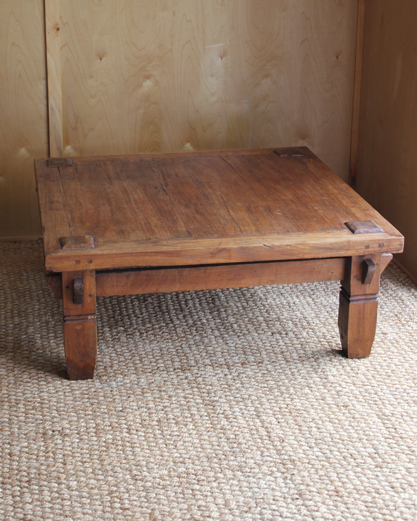Brutalist Style Solid Timber Coffee Table