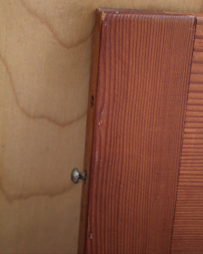 Vintage European Pine Sleigh Bed Frame / Single