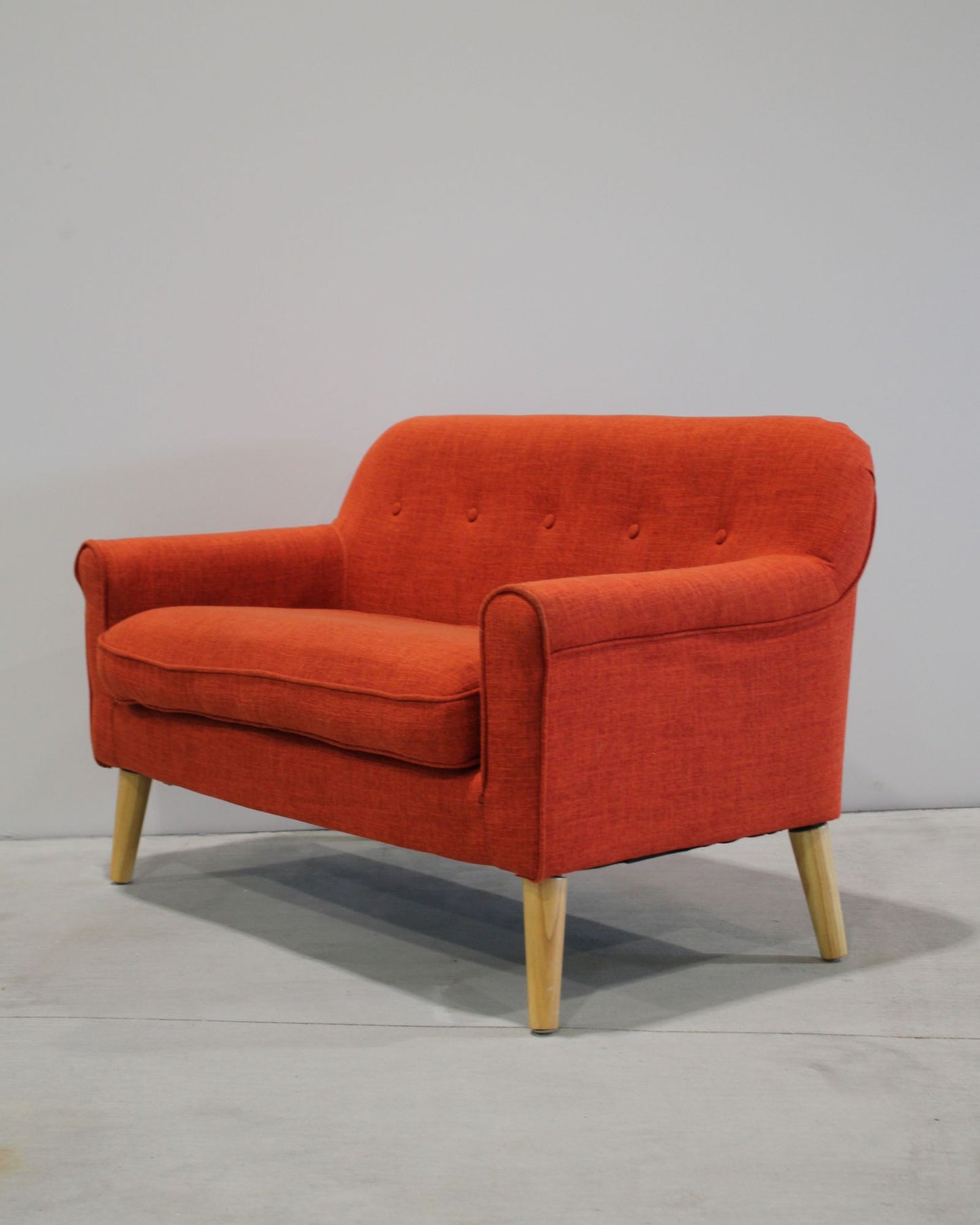 Kids Loveseat – Orange / Mid-Century Inspired