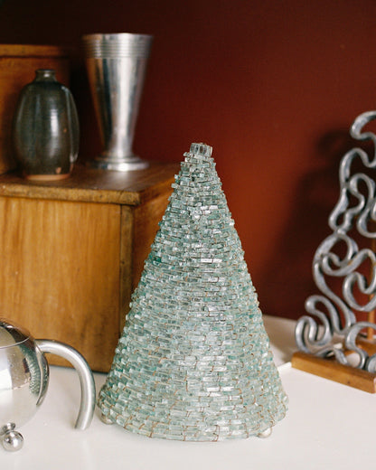 Vintage Glass Tesserae Pyramid Lamp