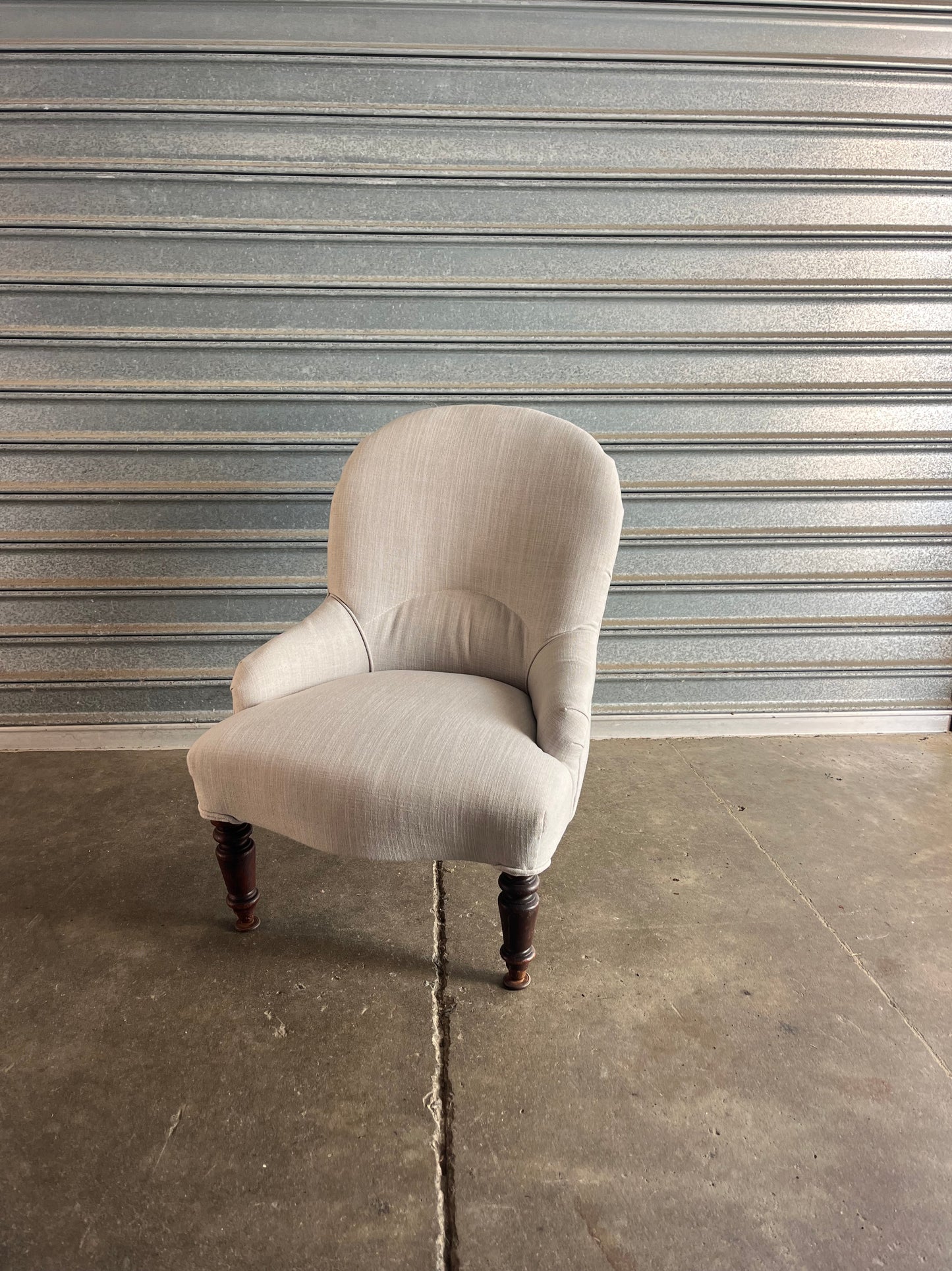 Victorian Linen Bedroom Chair
