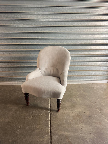 Victorian Linen Bedroom Chair