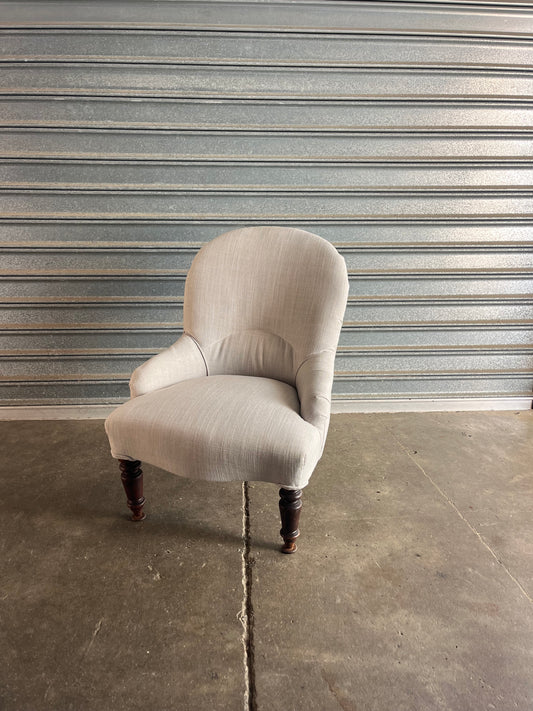 Victorian Linen Bedroom Chair