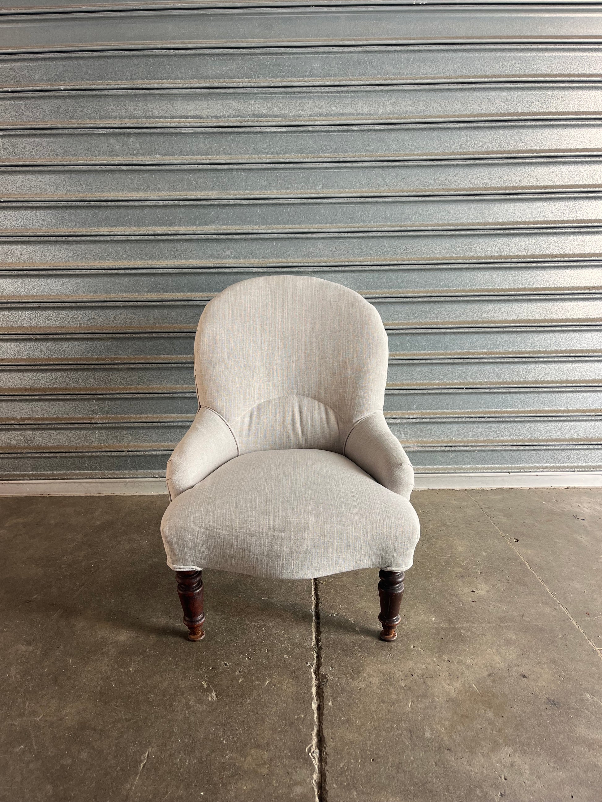 Victorian Linen Bedroom Chair