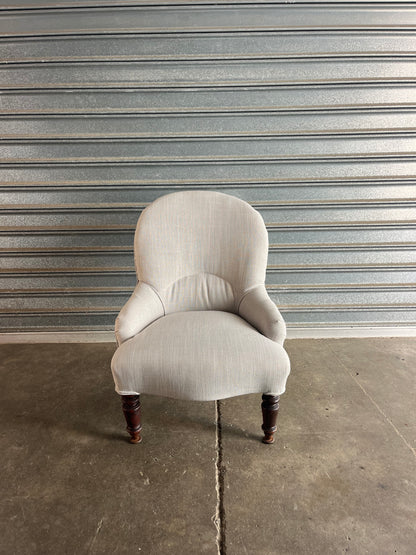 Victorian Linen Bedroom Chair
