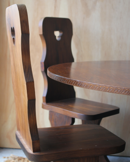 Brutalist Style  Table & Chairs | 4-6 seater