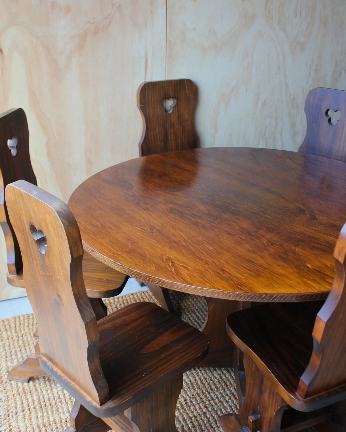 Brutalist Style  Table & Chairs | 4-6 seater