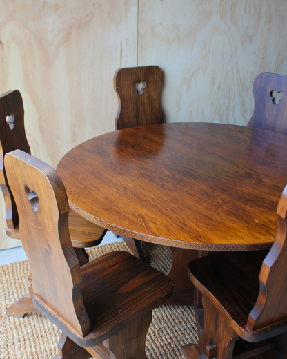 Brutalist Style  Table & Chairs | 4-6 seater