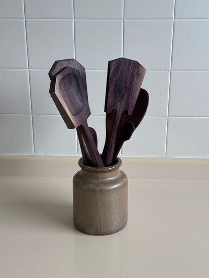 Hand-Carved Walnut Spoon