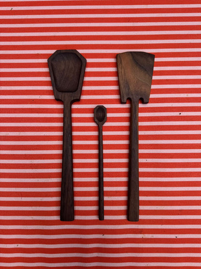 Hand-Carved Walnut Spatula