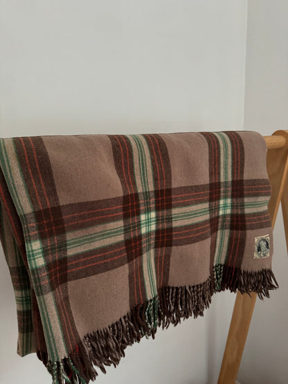 NZ Vintage Blanket / Brown Tartan